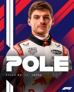 Pole position de Max Verstappen en Japón