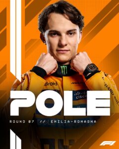 Oscar Piastri ganó la pole en Imola
